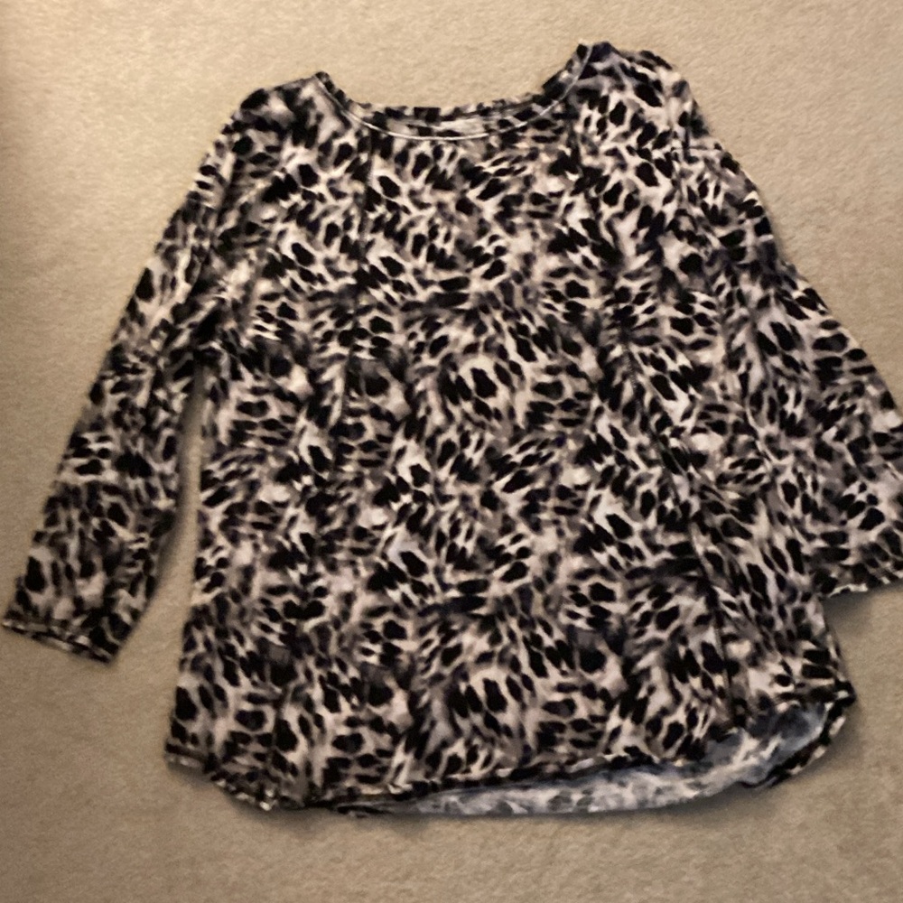 Westbound Black and White Patterned Blouse